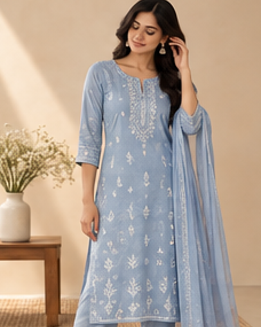 Diya Blue Everyday Kurta alternate view