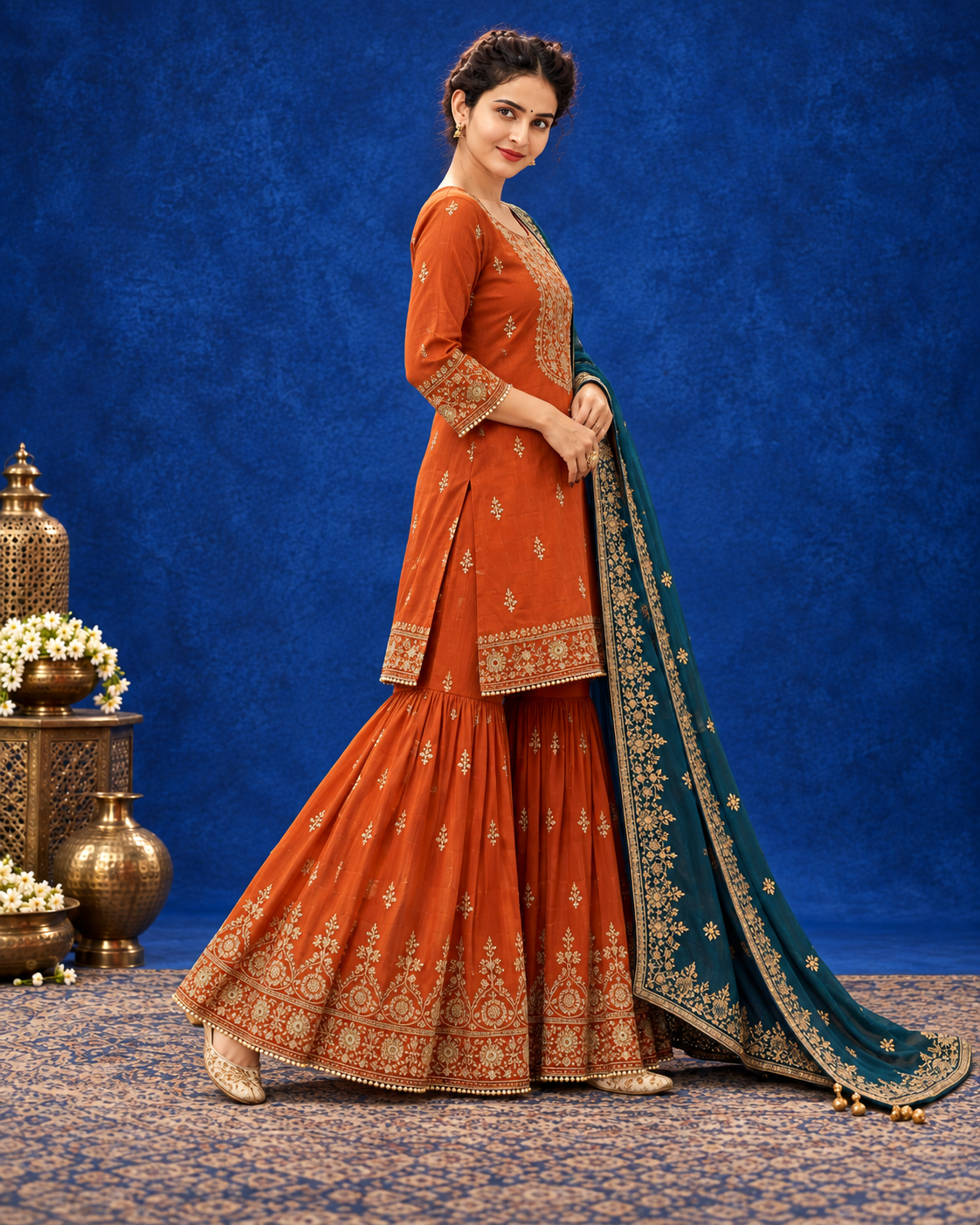 HIDI Orange Kurtha photo 3